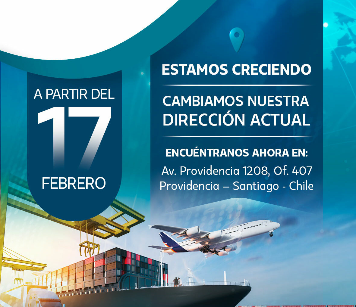 Nueva Direccion BLS Forwarding Chile Ltda. – felicidades!
